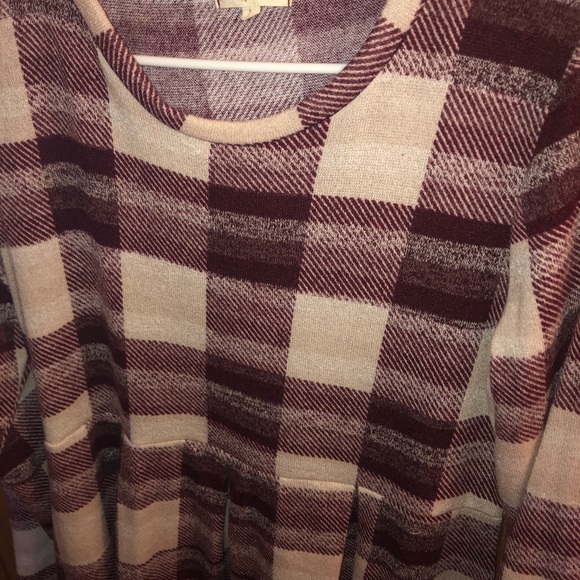 Women’s plaid stretch dress, L - Picture 3 of 4